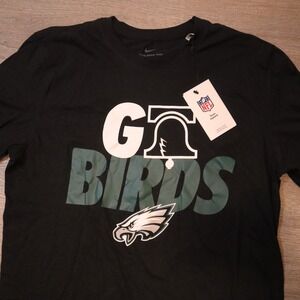 Nike Philadelphia Eagles Mens GO BIRDS NFL T Shirt Black Size M